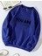 Oversize Bisiklet Yaka Basic You Are Baskılı Sweatshirt - Saks Mavisi 1