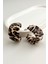 Gümüş Leopar Deri Görünümlü Halka Küpe (3cm) 2