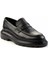 Siyah Floter Deri Erkek Loafer Ayakkabı E01054195440 3