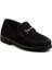Siyah Nubuk Deri Erkek Loafer Ayakkabı E01194031501 3