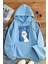 Meraklı Ördek Baskılı Oversize Sweatshirt 1