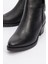 Dovena Siyah Floter Deri Lastikli Kadın Topuklu Bot 3
