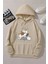 Uygun Tarz Meow Tatlı Kediler Baskılı Oversize Sweatshirt 1