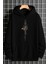 Pusula Zaman Çizelge Baskılı Oversize Sweatshirt 1