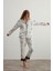 Kadın Plus Size Pamuklu Gömlek Yaka Uzun Pijama Takımı 1