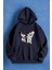 Uygun Tarz Papatya Kelebek Baskılı Oversize Sweatshirt 1