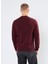 Erkek Klasik Fit Bisiklet Yaka Bordo Sweatshirt 4
