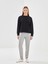 Lcw Vision Bisiklet Yaka Düz Oversize Kadın Sweatshirt 2