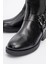 Stone Siyah Cilt Tokalı Lastikli Fermuarlı Kadın Bot 3