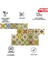 Kendinden Yapışkanlı Sarı Tile Desenli Pvc Karo 15 x 15 cm 10'lu Paket 2