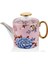 Floral Pink Porselen Demlik Teapot Çaydanlık 1