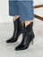 Siyah Arkadan Fermuarlı Sıcak Iç Astarlı Topuklu Bot 4