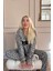 Kahverengi Wild Soul Desenli Peluş Polar Pijama Takımı 3