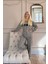 Kahverengi Wild Soul Desenli Peluş Polar Pijama Takımı 5