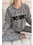 Kahverengi Wild Soul Desenli Peluş Polar Pijama Takımı 5