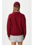 Kadın Cozy Içi Polarlı Bordo Basic Bisiklet Yaka Pamuklu Kalın Örme Sweatshirt 5