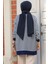 Çizgili Lacivert Tesettür Triko Tunik 65904L 3
