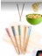 5 Çift Desenli Yıkanabilir Kore Çin Bambu Noodle Chopsticks Yemek Çubuğu | Desenli Bambu Chopstick 1