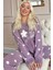 Hello Winter Desenli Kadın Peluş Pijama Takımı 1
