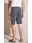 Erkek Antrasit Beli Yarım Lastikli Tek Pile 7046 Şort 5
