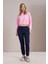 Kadın Şeker Pembe Resort Paris Baskılı Üç Iplik Crop Sweatshirt 4