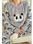 Life Panda Desenli Kadın Peluş Pijama Takımı 5