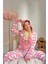Bulut Desenli Kadın Polar Peluş Tulum Pijama Takımı XL 3