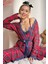 Piti Kareli Baskılı Sabahlıklı Kadife Pijama Takımı 1