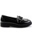 Siyah Rugan Kadın Loafer Ayakkabı K01257067508 2
