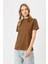 Bisiklet Yaka Kısa Kol 2'li Basic T-Shirt 960 Kahverengi/haki 3