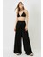 Kadın Belden Kuşaklı Pareo Pantolon 9078 Siyah 2