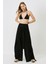 Kadın Belden Kuşaklı Pareo Pantolon 9078 Siyah 5