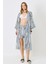 Şortlu Kimono Takım 9069 Mavi/beyaz 1