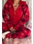 Kırmızı Kartanesi Desenli Kadın Polar Peluş Tulum Pijama 5