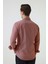 Slim Fit Kırmızı Armürlü Düğmeli Yaka Pamuklu Gömlek 5HC02ORT07265 4