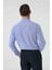 Slim Fit Mavi Armürlü Düğmeli Yaka Pamuklu Gömlek 5HC02ORT07265 4