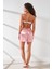 Saten Sütyen Şort Takım 9065 Pembe/Ekru 3