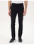 Erkek Lacivert Slim Fit Çizgili Kanvas Pantolon 50295931-VR033 2