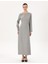 Kadın Açık Gri Regular Fit Dokuma Elbise 50294217-VR001 3
