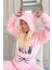 Somon Meow Desenli Tam Peluş Pijama Takımı 2