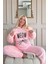 Somon Meow Desenli Tam Peluş Pijama Takımı 4