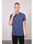 Erkek Bisiklet Yaka 2'li Regular Fit Basic T-Shirt 990 Kahverengi/indigo 2