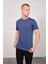 Erkek Bisiklet Yaka 2'li Regular Fit Basic T-Shirt 990 Kahverengi/indigo 4