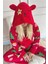 Kırmızı Crimson Desenli Kadın Polar Peluş Tulum Pijama 5