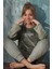 Yeşil Awesome Desenli Exclusive Kadife Kız Çocuk Pijama Takımı 1