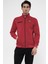 Erkek Kırmızı Yarım Balıkçı Yaka Düz Paça 3 Iplik Şardonlu Kışlık Eşofman Takımı EDY201501K 2