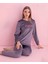 Kadın Kışlık Bisiklet Yaka Kadife Pijama Takımı 3033A - 1 Adet 1