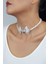 Zirkon Taşlı Cam Inci Choker Kolye 2