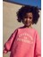 Kız Çocuk Pembe Süzene Sloganlı Kışlık 3 Iplik Pamuklu Sweatshirt Kalpli Tayt Alt-Üst Takım 3