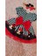 Kareli Mickey Mouse Baskılı Kırmızı Tüllü Kabarık Elbise 2